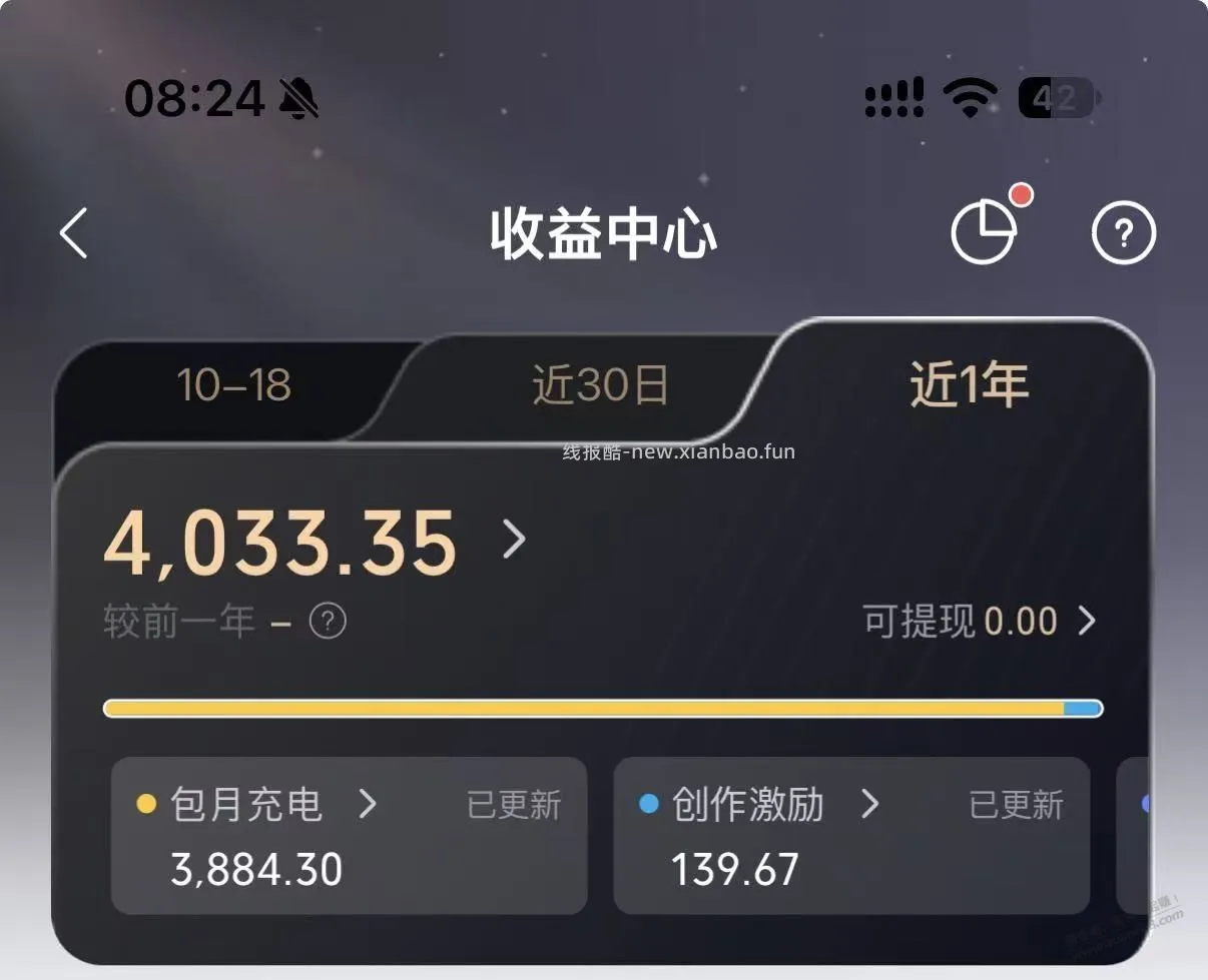 看看我2个多月b站收入 - 线报酷