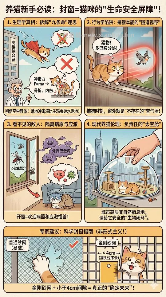 讨论/【科普】养猫科普漫画，不定期更新中（2.10 更新封窗、新手养猫误区科普） - 线报酷