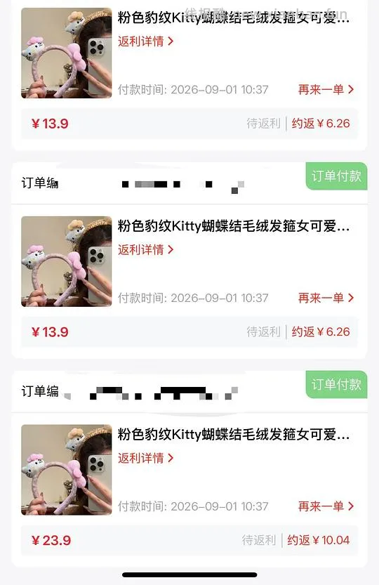 刷券反薅1块多得四个发箍 - 线报酷