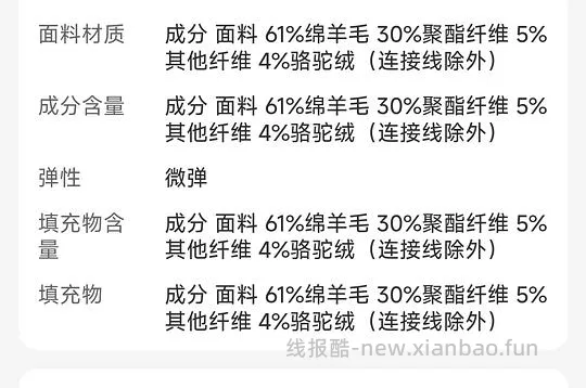 189买绵羊毛女款大衣 - 线报酷